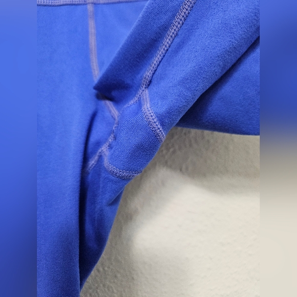Athleta small blue Dobby be free knicker cropped leggings running Pants Athletic - Picture 7 of 10